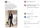 A.J. annehathaway • Follow @ajhisnandez "are you wearing the C-" annehathaway O Face Masks. During a pandemic. Ground breaking. "the CDC recommended face covering because we're still in the [via ajhisnandez/TW/@aj_hernandez] middle of the global COVID-19 pandemic? yeah, i am." 4d Add a comment... Post