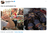 SungWon Cho @ProZD me vs animated me 6:39 AM · Jun 25, 2020 · Twitter Web App >