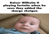 Kaiser Wilhelm II playing fortnite when he sees they added the charge shotgun LEGO