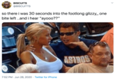 BISCUIT BISCUITS @BISCUITTS so there i was 30 seconds into the footlong glizzy, one bite left ..and i hear "ayooo??" savageAF ASTROS 7:52 PM · Jun 28, 2020 · Twitter for iPhone >