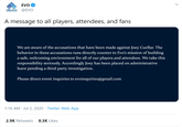 EVO Publishes a Response to the Mr. Wiz Allegations In response to the Wiz allegations, and amidst more misconduct