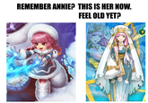 REMEMBER ANNIE? THIS IS HER NOW. FEEL OLD YET?