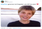 #RipEllen gone but not forgotten. you left too soon  dina O @sadartsybitch #RipEllen gone but not forgotten. you left too soon 12:26 PM · Jul 7, 2020 · Twitter for iPhone
