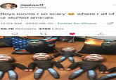 Jigglypuff @dummyjig Boys rooms r so scary where r all of ur stuffed aminals 12:03 AM 2020-06-10 · Twitter for iPhone 56.7K Retweets 370K Likes