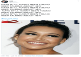 naa @cmlm_ NAYA STILL HASNT BEEN FOUND KEEP TALKING ABOUT HER NAYA STILL HASNT BEEN FOUND KEEP TALKING ABOUT HER NAYA STILL HASNT BEEN FOUND KEEP TALKING ABOUT HER NAYA STILL HASNT BEEN FOUND KEEP TALKING ABOUT HER #nayarivera 3:51 AM · Jul 10, 2020 · Twitter for Android >