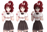 Some VN-like sprites of Bow-chan