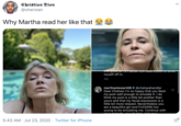 Christian Dion @xhersian Why Martha read her like that tIS goou at 701wetter StI Tiave a poor to SHOW myself off in. 12h marthastewart48 @chelseahandler Dear Chelsea l'm so happy that you liked my post well enough to emulate it. I do think my pool is a little bit prettier than yours and that my facial expression is a little bit more relaxed. Nevertheless you are a beautiful girl and F------ too young to be emulating me. Continue with vOur e emes bume and vour. 5:43 AM · Jul 23, 2020 · Twitter for iPhone >