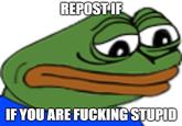 REPOST IF IF YOU ARE F------ STUPID