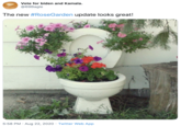 Vote for biden and Kamala. @69Bagle The new #RoseGarden update looks great! 5:58 PM · Aug 22, 2020 · Twitter Web App