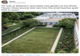 Stone @stonecold2050 Oh look at Melania's renovated rose garden at the White House. Does anyone else see how the small bushes spell KKK in rows? 5:31 PM · Aug 22, 2020 · Twitter for iPad