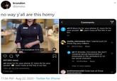 no way y’all are this horny brandon @brndvx no way y'all are this horny Comments att © More Gs for your phone- more Gs for your pocket. D Learn more at the link in our bio. ATAT 5d media_microwave Man I wanna suck on those big juicy milkers 2d 90,513 likes Reply Where we uncomplicate 5G for you! att o @media_microwave We don't condone sexual harassment of employees in the workplace or on our social channels. 637,550 views 2d 22,914 likes Reply att More Gs for your phone- more Gs for your pocket. D Learn more at the link in our bio. View 12 more replies View all 20,218 comments jus4memesnshit Dude look at those badonkadonks 5 days ago 11:56 PM · Aug 22, 2020 · Twitter for iPhone