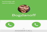 Incoming call Verizon Wireless Bogdanoff ANSWER CALL