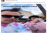 black lives matter @markhoppus A photo of you in January 2020, without imagining what could come. Disneyland dawn raid