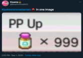 Pnuema D @BreathoftheWol2 #pokemonmastersex In one image PP Up x999 2:02 PM · Sep 1, 2020 · Twitter Web App >