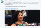 philip lewis @Phil_Lewis_ · 21h Weird story of the day: Jessica Krug, a white woman from Kansas, has been pretending to be Black for her entire professional career, and now she's apologizing for it: "I am not a culture vulture. I am a culture leech." medium.com/@jessakrug/the. gaphy and Work PARADO OF HA 1.7K L1 12.2K 11.9K