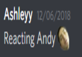 Ashleyy 12/06/2018 Reacting Andy