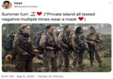 kaiya @kaiyashunyata Summer fun! T♥ (*Private island all tested negative multiple times wear a mask 6:47 PM · Sep 6, 2020 · Twitter for iPhone