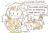 Lulucoat Costco Theregular bread bag has an iregularly (arge amount of bread! imagodesu