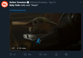 Rotten Tomatoes @RottenTomatoes · Sep 15 RT Baby Yoda really said, "Nope!" #TheMandalorian 0:01 41.3K views 27 27 736 2.7K >