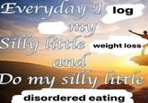 Everyday 1 log mi Silly etle and Do my silly little weight loss disordered eating