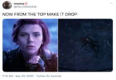 monica @FALCONVERSE NOW FROM THE TOP MAKE IT DROP 7:15 AM · Sep 20, 2020 · Twitter for Android