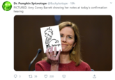 Dr. Pumpkin Spiceotope @Buckylsotope · 19h PICTURED: Amy Coney Barrett showing her notes at today's confirmation hearing Mortion nghts 27 39 220