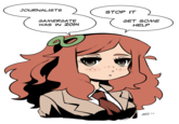 *MrLake: Know Your Meme: The least self-aware website in history*
Note: This image is a year old by this point.
Artist Description:
"My drawing for the 5th anniversary of Gamergate is simpler than former years; something that has to do with her point; but has a concise message for journalists and wokes: If you want Gamergate to dissapear, stop f------ talking about it! Like, really, you talk about GG ten times more than Gamergaters. Just this month there has been like a dozen of articles talking about it as if it was more alive today than 5 years ago. Move on, we did.

The people of Gamergate understood years ago that our complains were part of a bigger issue, and that issue has detonated a cultural war with two sides way bigger than what Gamergate was. GG pointed out this problems in videogames only, but as this problems invade all media and entertainment, and people of all kinds awake to it, a smaller movement specifically just for games isn’t necessary. I wrote about this years ago, about how we “won” because we made our topic of complain to be know by everyone and be fought in the cultural war by a lot more people.

Right now Gamergate is something we just use to communicate; there are forums and there’s the hashtag to share information, but there are no campaigns, no coordinated objectives, no hangouts, etc. Gamergate as a movement ceased to be time ago, and it only keeps coming back because they bring it back, again and again. I even did a comic about that.

And speaking of comics, if you’re gonna come at me with something like “you keep doing comics about gamergate”, as some people do to avoid addressing the topics of the comics; i haven’t done a comic about Gamergate in years. I simply use the same characters I’ve always used cause there’s no reason to stop doing it. Triggerhappy switched long ago from commentary about Gamergate to social commentary in general, simply having Vivian and Co. as the protagonists, cause they’ve been the protagonists since forever."
*Links to the artists patreon, webcomic, twitter, and other stuff at source.*