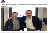 Ken Klippenstein @kenklippenstein Does this look like an appropriate father/son interaction to you? THE AILYW 10:33 PM · Oct 21, 2020 · Twitter for iPhone