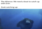 The Alliance: We need a boat to catch up with Eren Zook catching up: