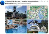 x Madison × BLM × wear a mask and wash your hands @... · Oct 26 000 Rare aesthetic: early 2000s Seaworld Orlando SeaWorld Serld SeaWorld