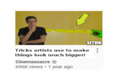 SETVIN Tricks artists use to make : things look much bigger! Cinemassacre O 696K views • 1 year ago