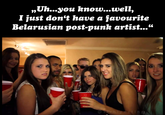 „Uh...you know...well, I just don't have a favourite Belarusian post-punk artist...“ @ strhip osting