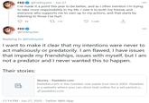 Fedmyster's Tweets In Response to Yvonne's Story Part 2 FED @Fedmyster · Jun 27 000 I've made it a point this year to be better, and as I often mention I'm trying to take more responsibility in my life. I owe it to both my friends and everyone who supports me to own up to my actions, and that starts by listening to those I've hurt. 94 27 170 13.8K FED 000 @Fedmyster Replying to @Fedmyster I want to make it clear that my intentions were never to act maliciously or predatorily. I am flawed, I have issues that impede my friendships, issues with myself, but I am not a predator and I never wanted this to happen. Their stories: Stories - Pastebin.com Pastebin.com is the number one paste tool since 2002. Pastebin is a website where you can store text online for a set period o... S pastebin.com 11:14 PM · Jun 27, 2020 · Twitter Web App