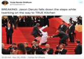 Tonja Renée Stidhum @TonjaStidhum 000 BREAKING: Jason Derulo falls down the steps while twerking on the way to TRUE Kitchen 10:26 AM · Nov 30, 2020 · Twitter for iPhone