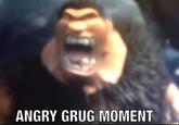 A Grug Moment "meme":https://knowyourmeme.com/memes/memes showing _The Croods_ character Grug with a bottom "Impact":https://knowyourmeme.com/memes/impact font caption reading, "ANGRY GRUG MOMENT," in all caps.