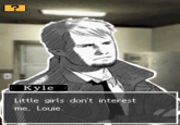 Kyle Little girls don't interest me, Louie. Hotel Dusk: Room 215 Collar Jaw Fictional character Animation White-collar worker Facial hair