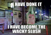 H HAVE DONE IT PUBLIC ALLEY NO I HAVE BECOME THE WACKY SLUSH