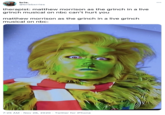 brie. 000 @briebxrries therapist: matthew morrison as the grinch in a live grinch musical on nbc can't hurt you matthew morrison as the grinch in a live grinch musical on nbc: 7:25 AM · Nov 26, 2020 · Twitter for iPhone