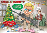 Ben garrison is insane CANCEL CHRISTMAS? COME AND TAKE IT! ATTA BOY! AR-15 REDRYDER RALPHIE FROM: SANTA TO: Tim bon AMMO ©2020 GRRRGRAPH ICS.COM