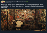 dollar store philip seymour hoffman @dshvndvr 00 if you've ever used a restroom at a concert venue that looks like this then don't worry about what's in the covid vaccine EHIRTIEN PUNK attoae To09 COLTAS MS 11:19 AM · Dec 8, 2020 · Twitter Web App
