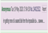 Anonymous Tue 19 May 2020 17:04:30 No.134023522 Report im getting more of a seared bite from the impossible bu-....nawww...