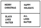 One vs all MERRY HAPPY CHRISTMAS HOLIDAYS BLACK ALL LIVES LIVES MATTER MATTER