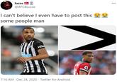 lucas = 000 @AFCBLucas I can't believe I even have to post this a some people man 1C BEN 7:16 AM · Dec 24, 2020 · Twitter for Android