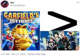 lan 000 @CloudStrian CARFIELD'S PET FORCE 1:41 AM · Dec 27, 2020 · Twitter Web App SPET FORC