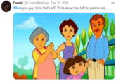 Cosmic @CosmicWasHere · Dec 30, 2020 #Dora you guys think that's tall? Think about how tall her parents are. 000
