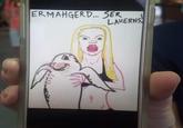 Maggie depicted in fan art ERMAHGERD. SER LAHERNS