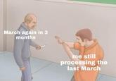 March again in 3 months me still processing the last March