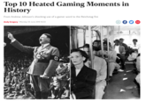 Top 10 heated gaming moments in history
