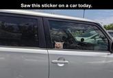 Saw this sticker on a car today.