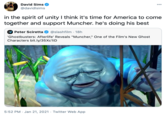 David Sims 000 @davidlsims in the spirit of unity I think it's time for America to come together and support Muncher. he's doing his best A Peter Sciretta @slashfilm · 18h 'Ghostbusters: Afterlife' Reveals "Muncher," One of the Film's New Ghost Characters bit.ly/35Xc1iD 5:52 PM · Jan 21, 2021 · Twitter Web App